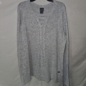 Torrid Knit Sweater with Lace-Up Detail